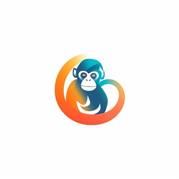 Photo a close up of a monkey with a circle on its head generative ai