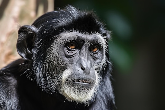 A close up of a monkey