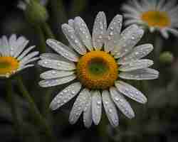 Photo a close up of a monovision daisy