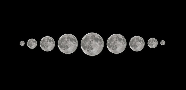 Photo close-up of moon over black background