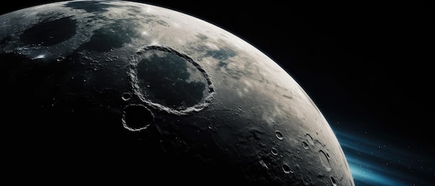 A close up of the moon Generative AI