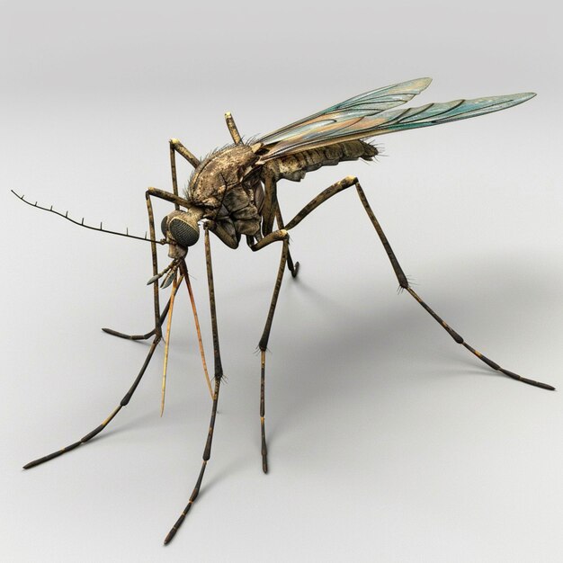 Photo a close up of a mosquito with a long body and legs generative ai