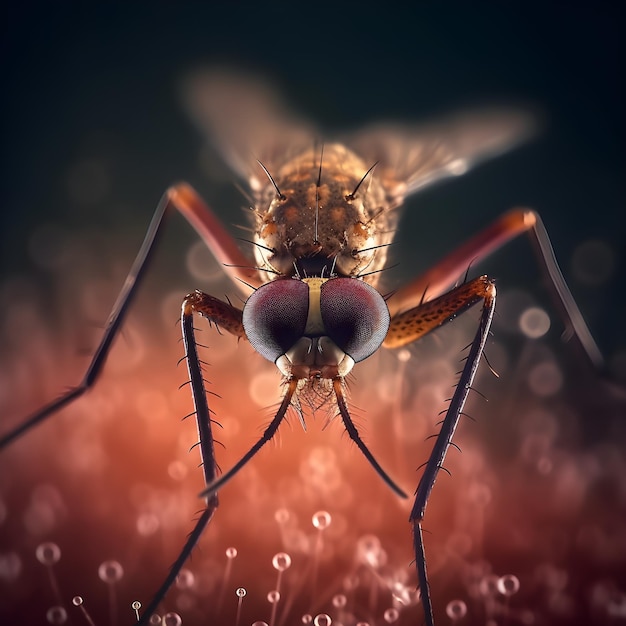 A close up of a mosquito