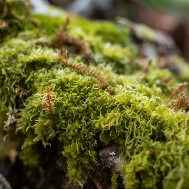 A close up of a mossy log with the word moss on it.