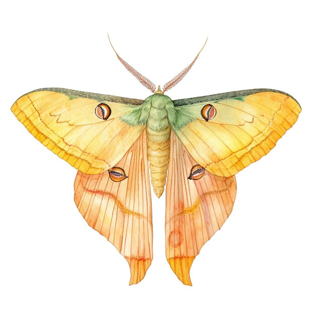 a close up of a moth on a white background generative ai