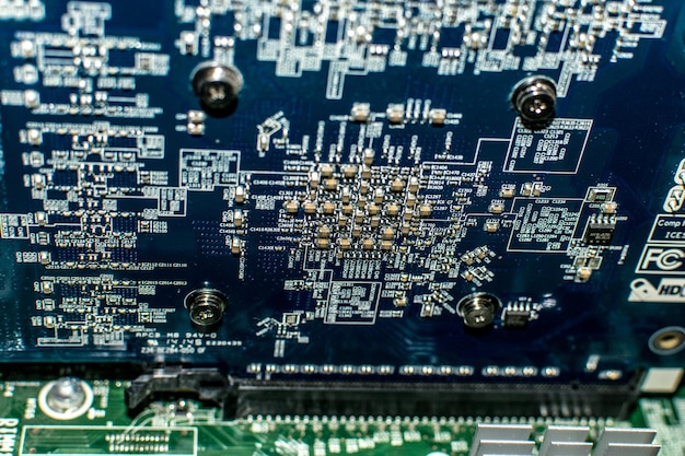 Photo close-up of motherboard