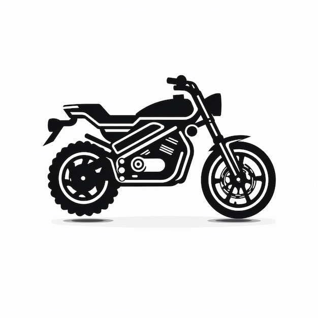 A close up of a motorcycle on a white background with a shadow generative ai