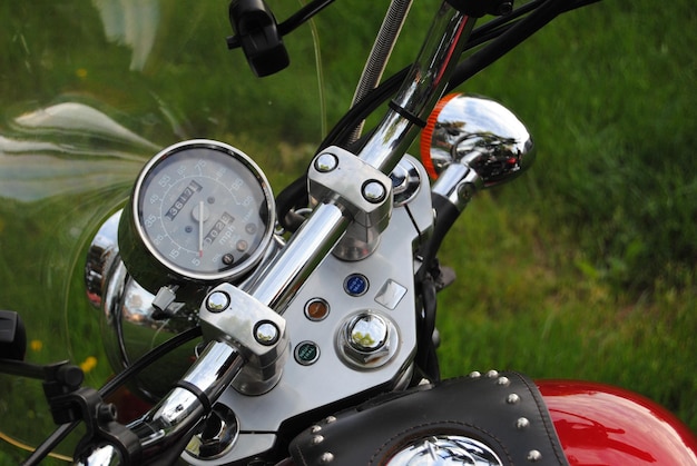 Photo close-up of motorcycle