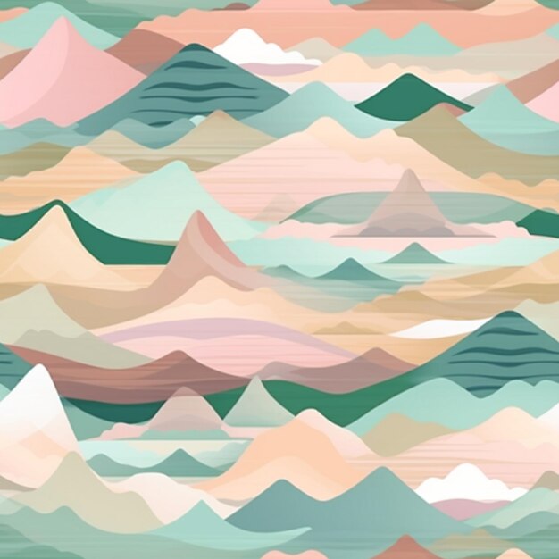 Photo a close up of a mountain range with a sky background generative ai