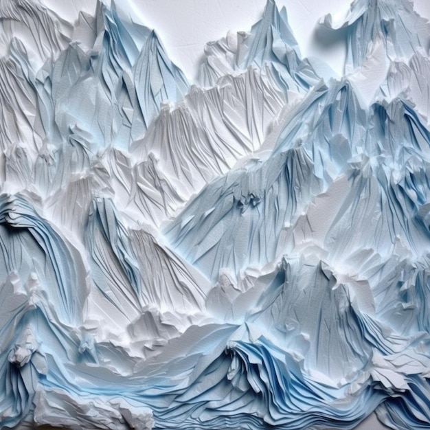 a close up of a mountain with a lot of snow on it generative ai