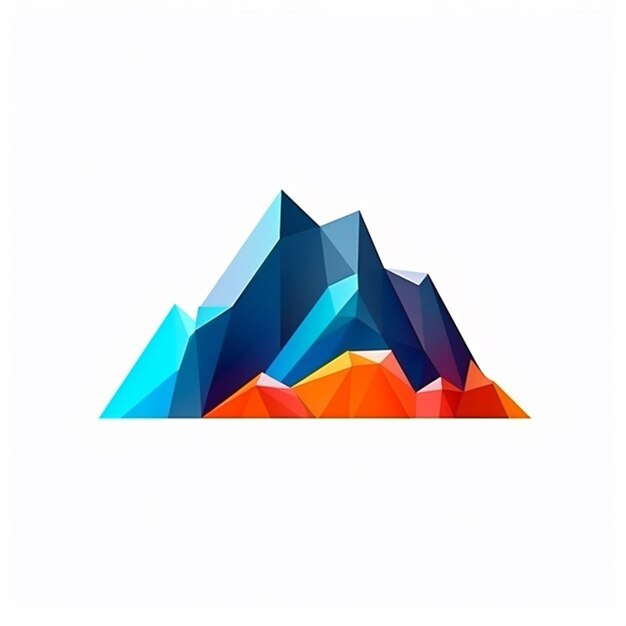 Photo a close up of a mountain with a sky background generative ai