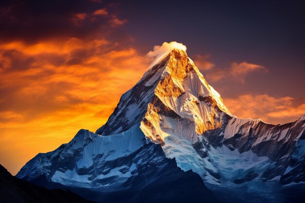 a close up of a mountain with a sky