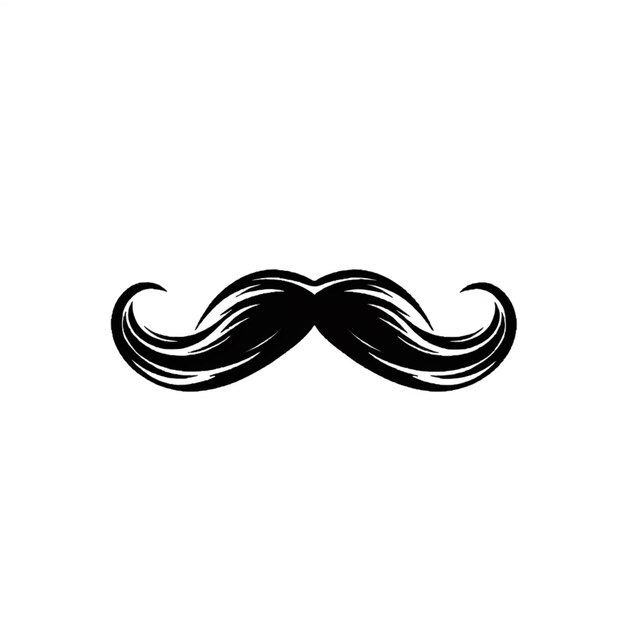 a close up of a moustache with a long black mustache generative ai