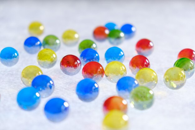 Close-up of multi colored ball on table