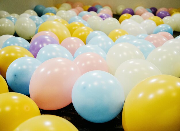 Close-up of multi colored balloons