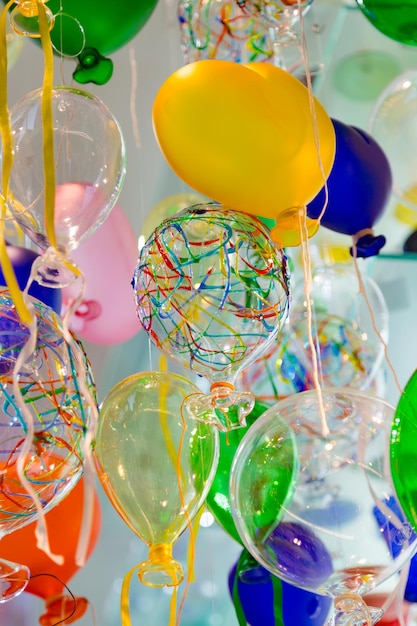 Close-up of multi colored balloons