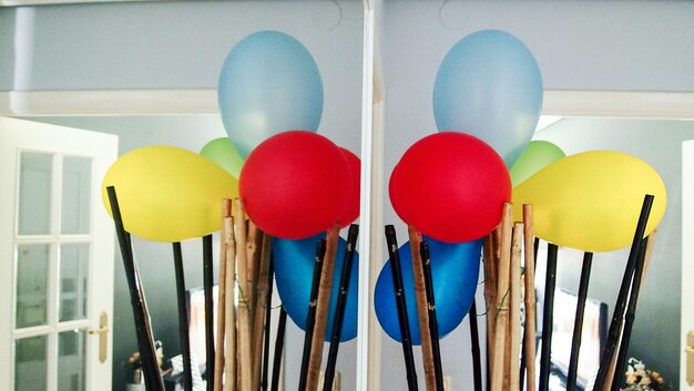 Close-up of multi colored balloons