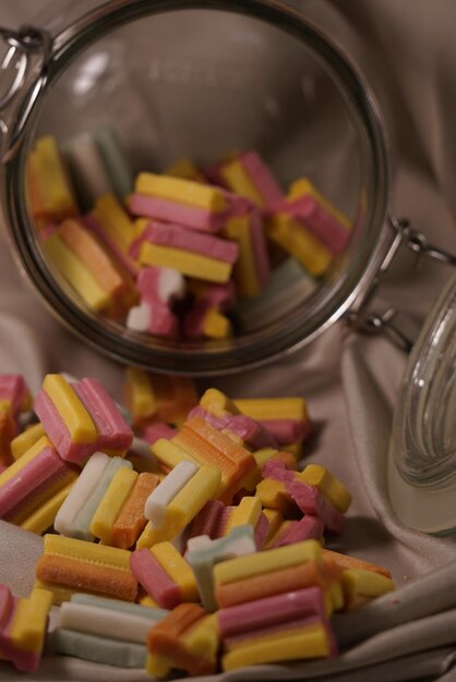 Close-up of multi colored candies