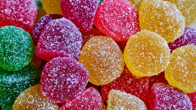 Photo close-up of multi colored candies