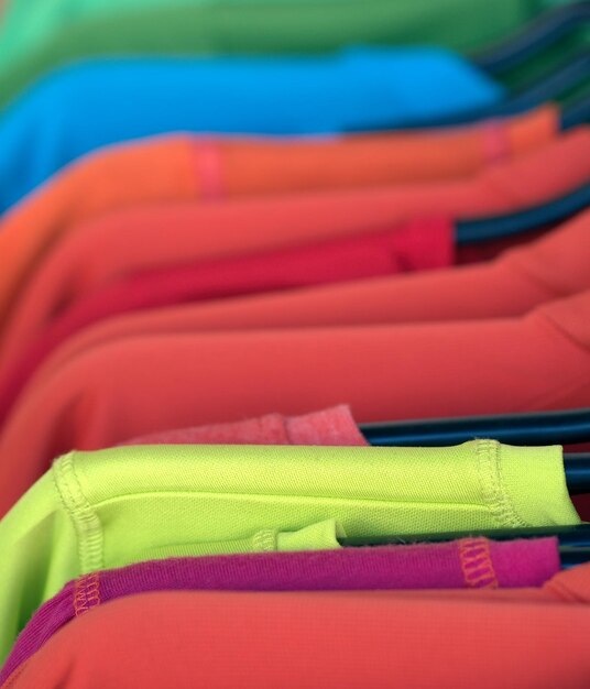 Photo close-up of multi colored clothing