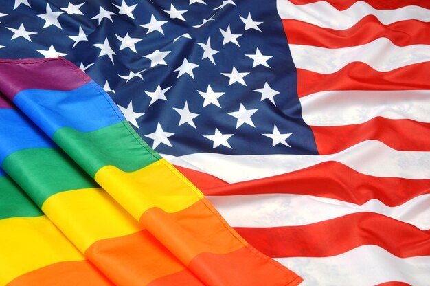 Photo close-up of multi colored flag