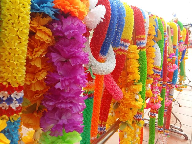 Close-up of multi colored flowers for sale