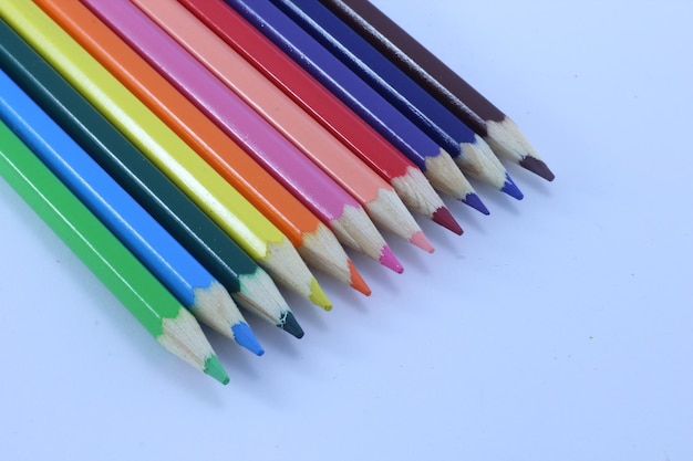 Close-up of multi colored pencils