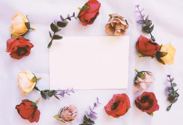 Close-up of multi colored roses