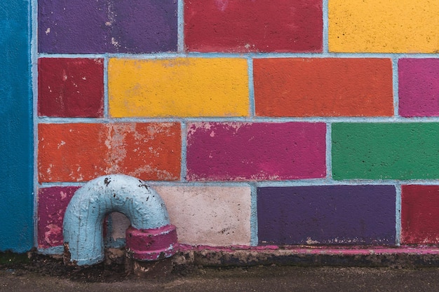 Close-up of multi colored wall