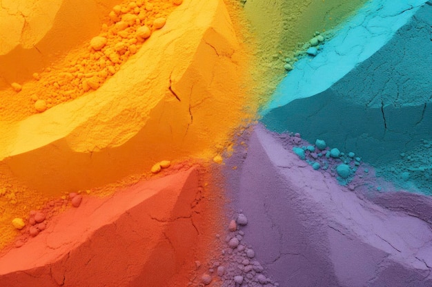 Close up of multi coloured sand background