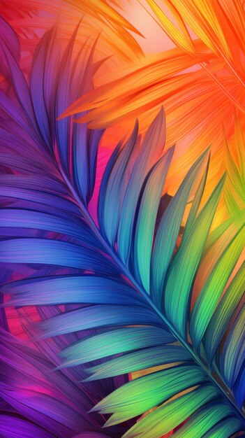 A close up of a multicolored feather