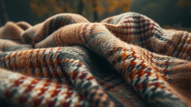 Close Up of a Multicolored Patterned Blanket Friendship Day