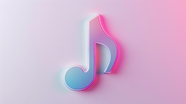 a close up of a musical note on a pink background generative ai