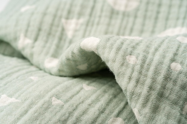 Photo close up of muslin blanket texture background