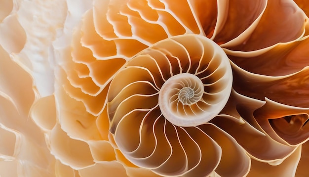 Close up nautilus shell pattern