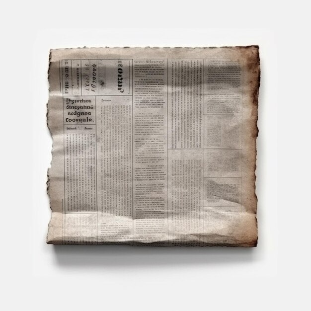 a close up of a newspaper with a piece of paper on it generative ai