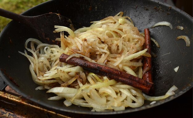 Close-up of noodles in plate