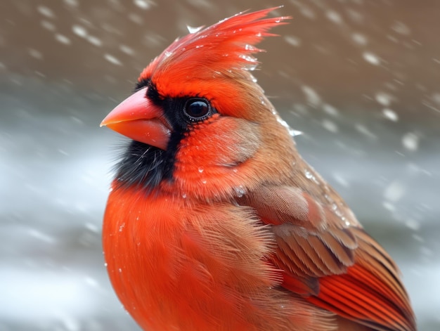 close up of a Northern Cardinal