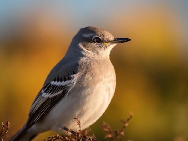 close up of a Northern mockingbird