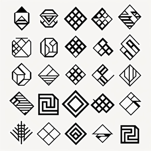 A close up of a number of different shapes and sizes generative ai