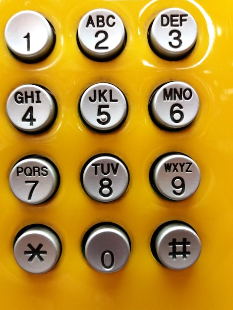 Foto prossimo piano dei numeri sul telefono