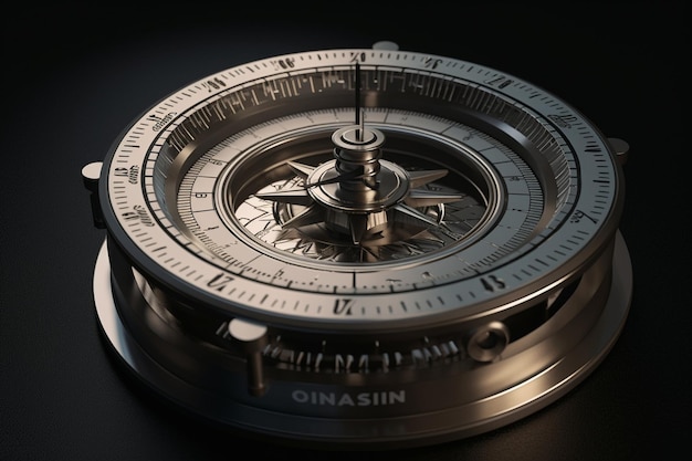 A close up of an observatn compass