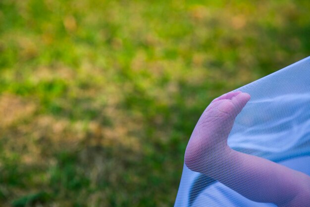 写真 赤ちゃんの足のクローズアップ