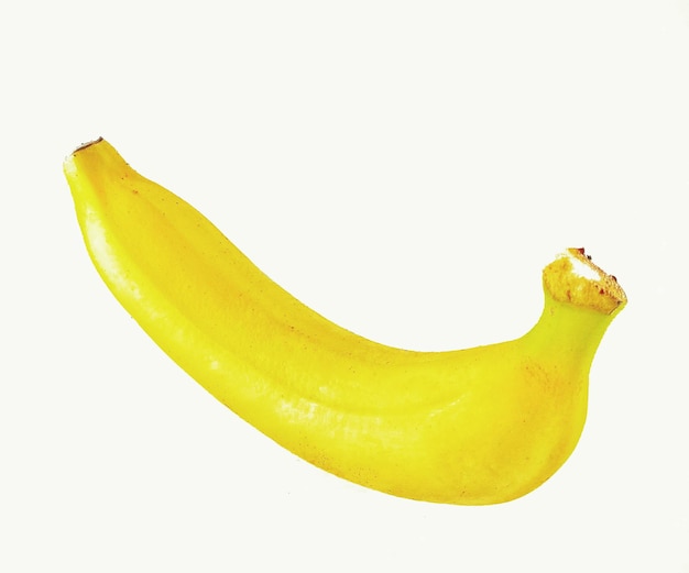 写真 白い背景のバナナのクローズアップ