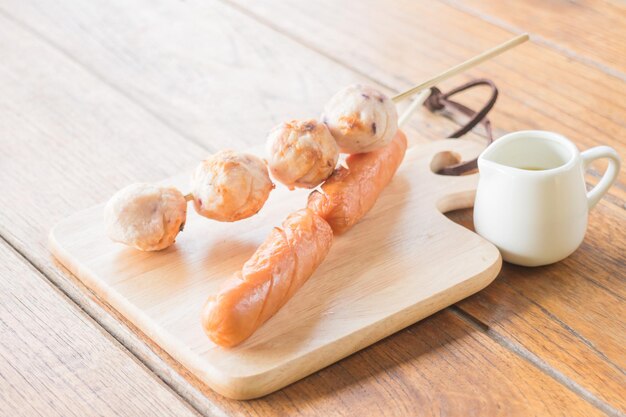 写真 テーブルの上の朝食のクローズアップ