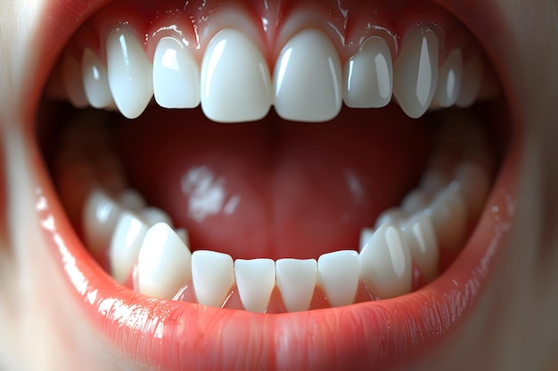 Фото Близкий взгляд на рот детей с белыми зубами