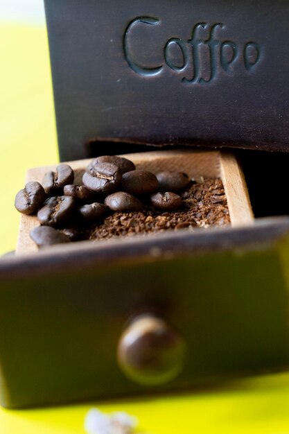 Фото Крупный план кофейных зерен
