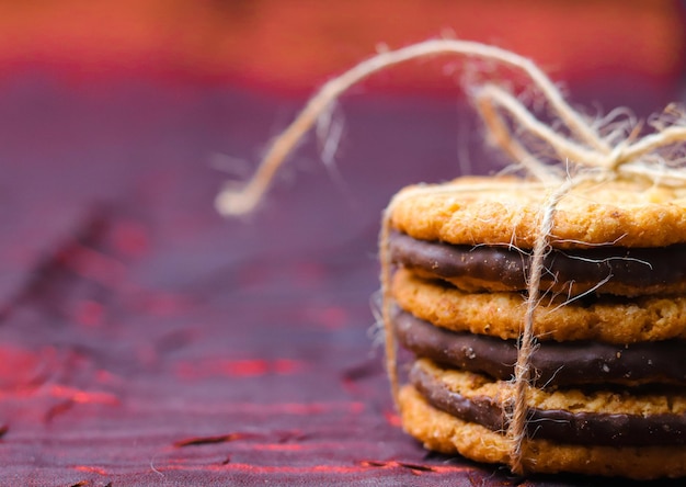 写真 テーブルの上のクッキーのクローズアップ