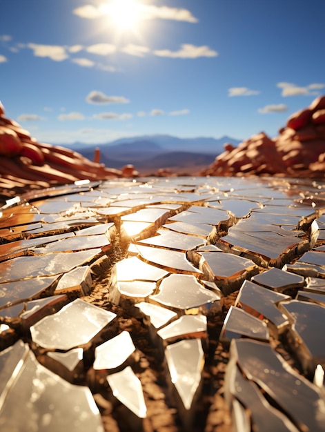 Foto close_up_di_cracked_desert_earth