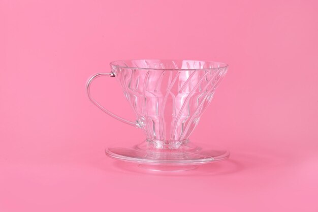 사진 분홍색 배경 에 있는 컵 의 클로즈업